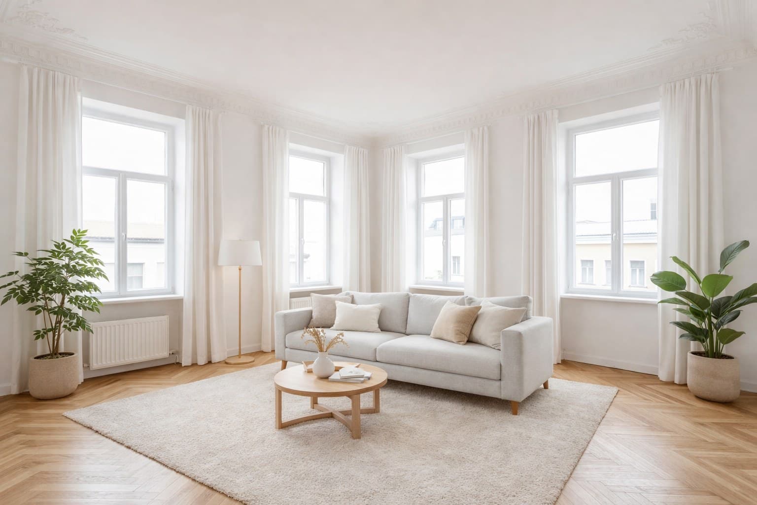 Leipzig Altbauwohnung nach Virtual Staging mit modernen Möbeln