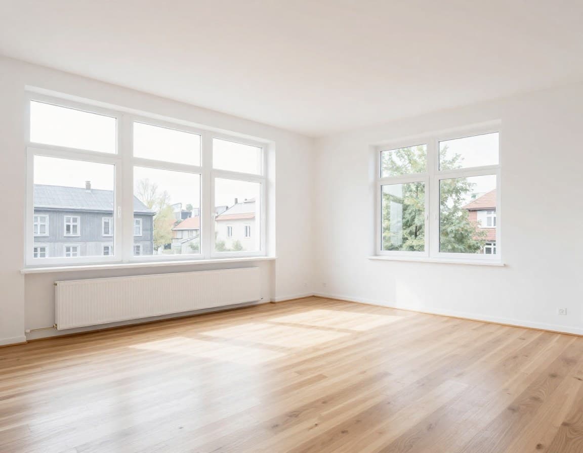Leere Nürnberger Wohnung vor Virtual Staging