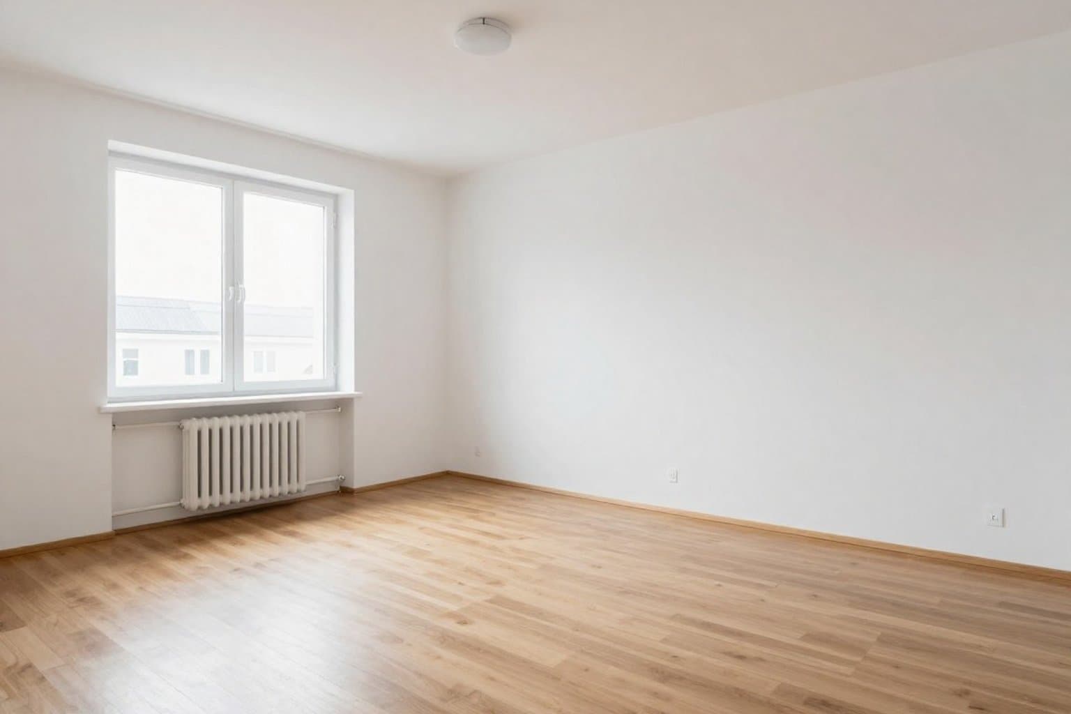 Leerer Raum vor Virtual Staging