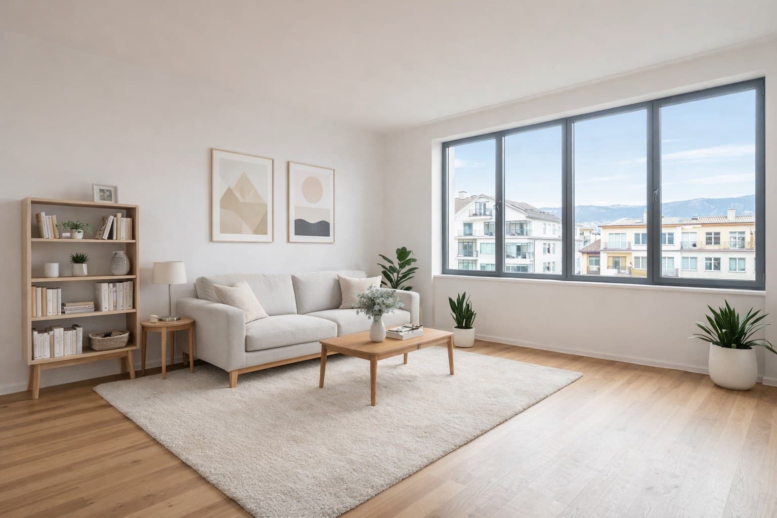Zurcher Wohnung nach Virtual Staging mit modernen Mobeln