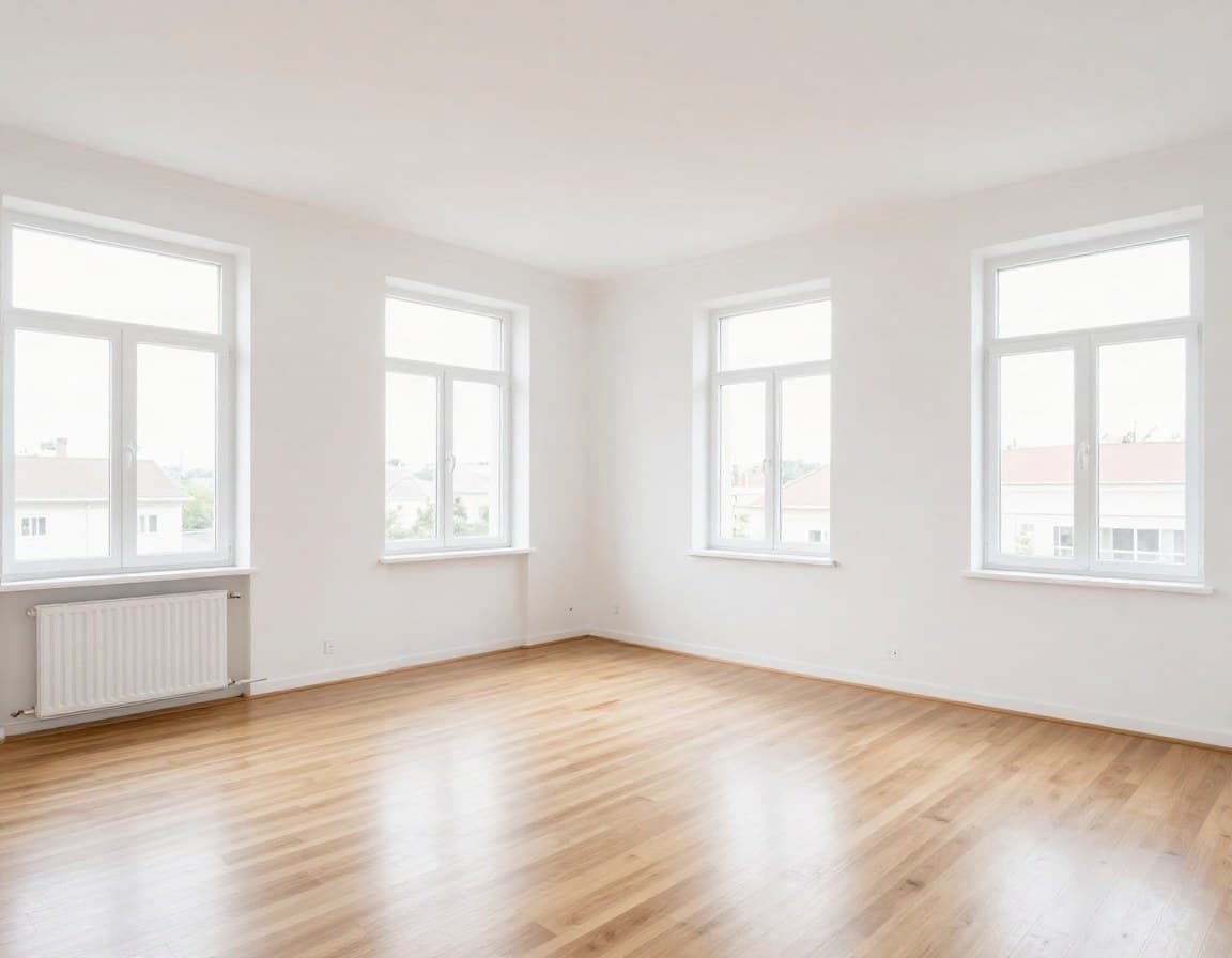 Leerer Raum vor Virtual Staging