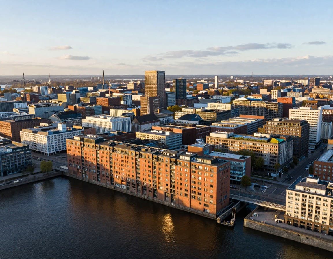 Luftaufnahme Hamburg mit Alster und HafenCity — Immobilienmarkt Hamburg 2026