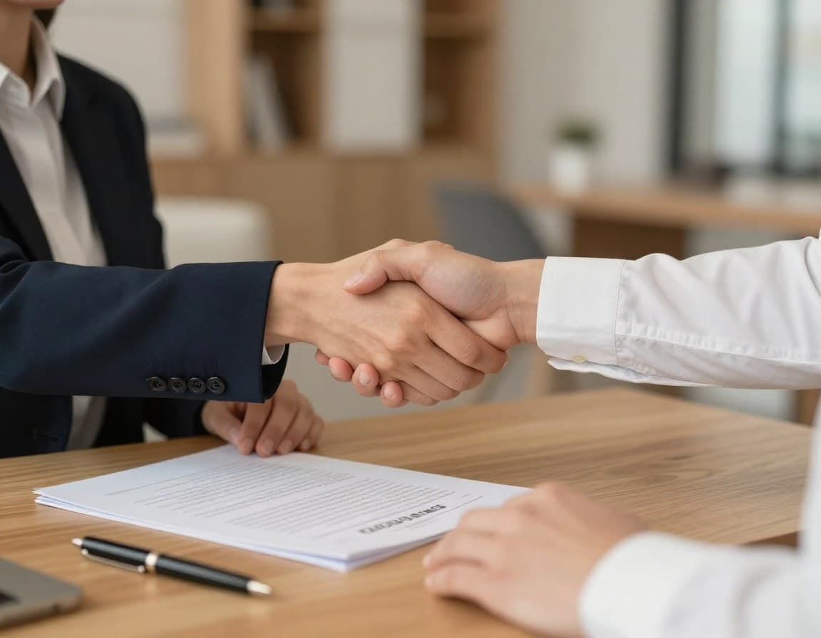 Immobilienverkauf Handschlag — professionelle Preisverhandlung mit starker Verhandlungsposition