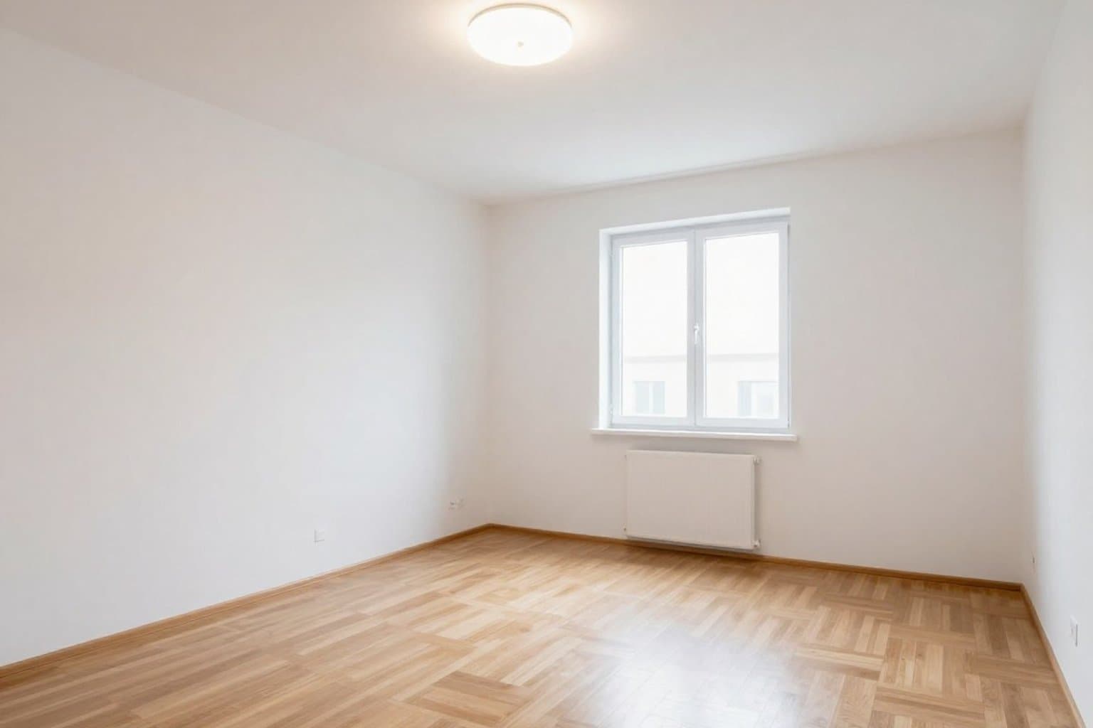 Leerer Raum vor Virtual Staging
