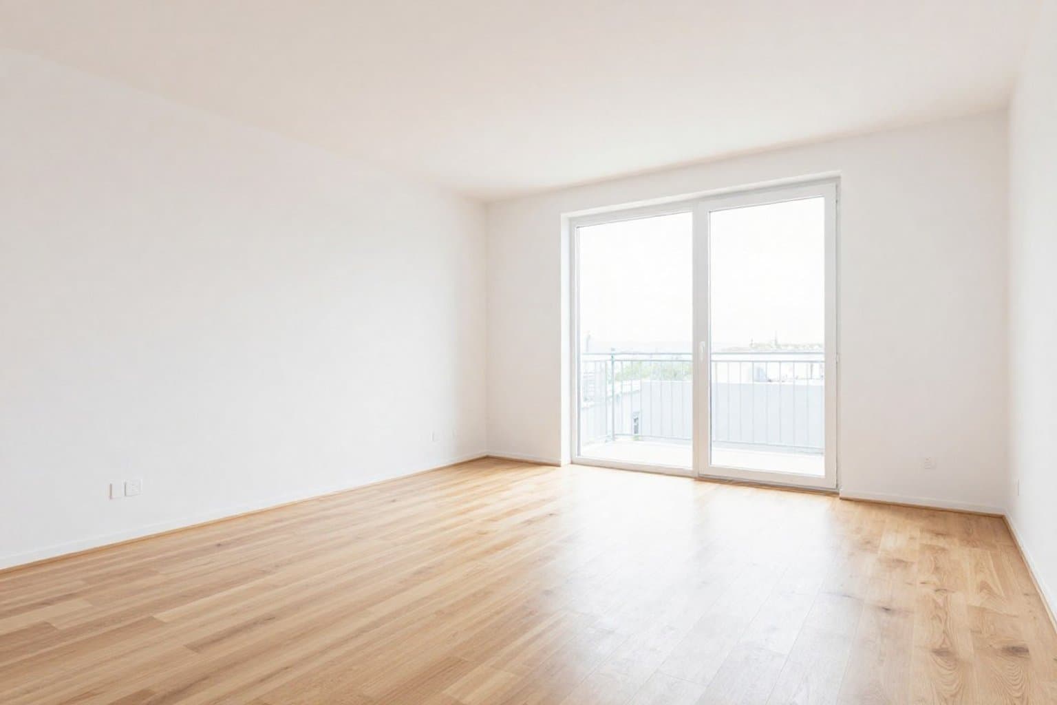 Leerer Raum vor Virtual Staging