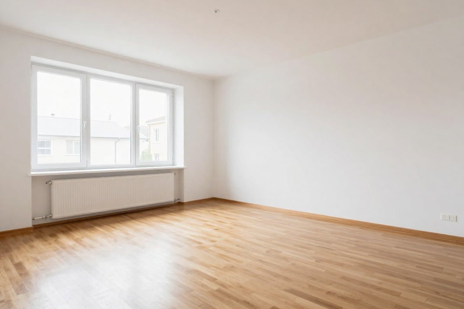 Leerer Raum vor Virtual Staging