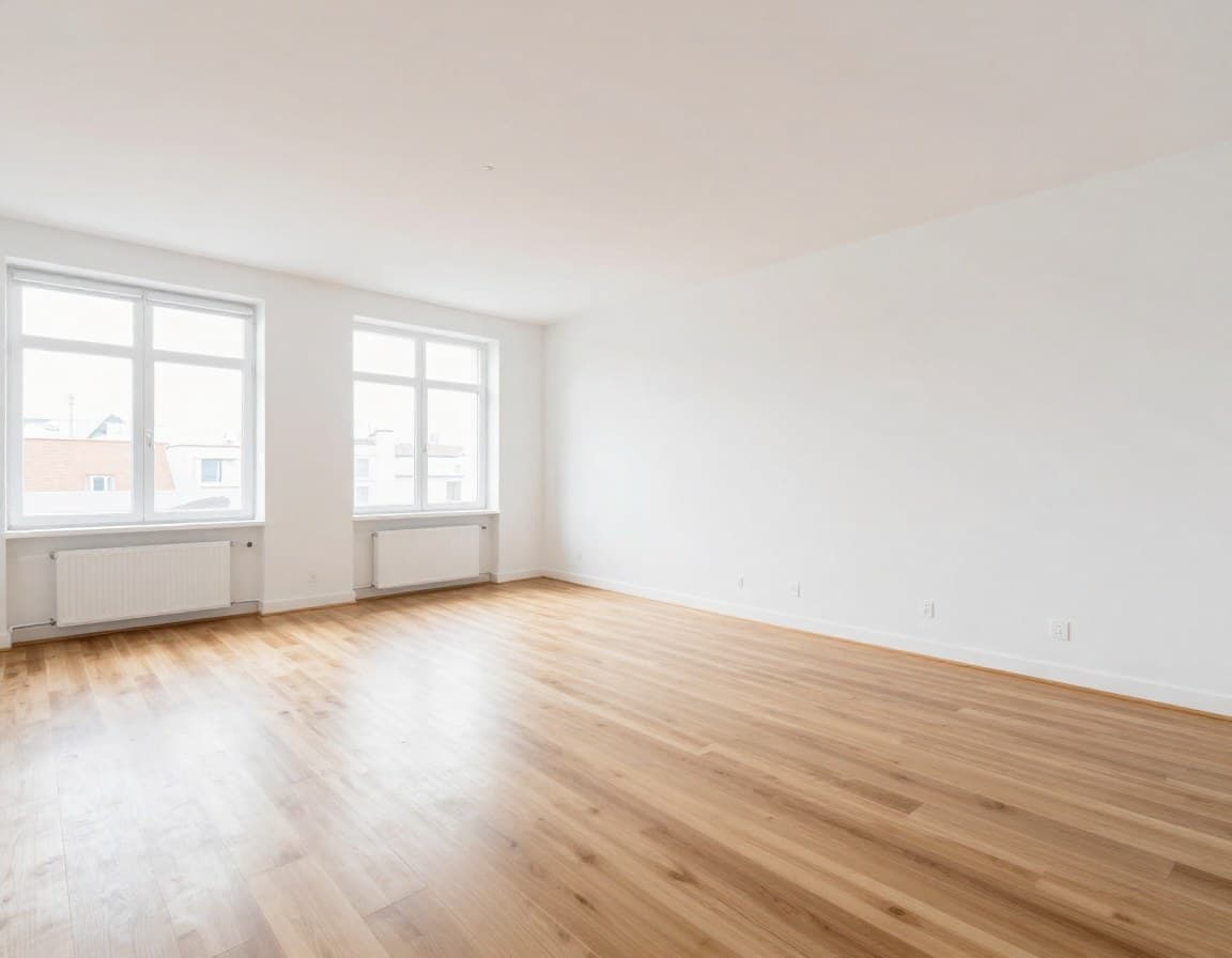 Leere Wohnung vor Virtual Staging