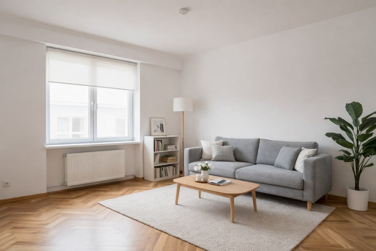 Raum nach Virtual Staging mit KI-Möblierung