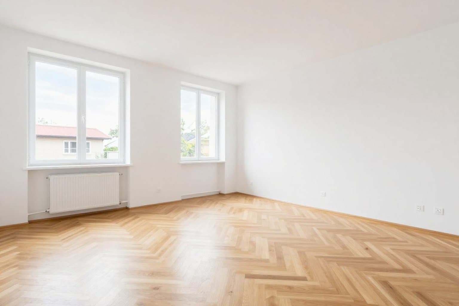 Leerer Raum vor Virtual Staging