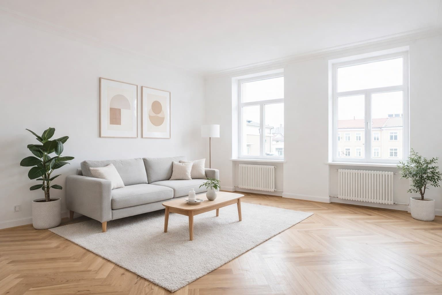 Nachher — virtuell möbliert