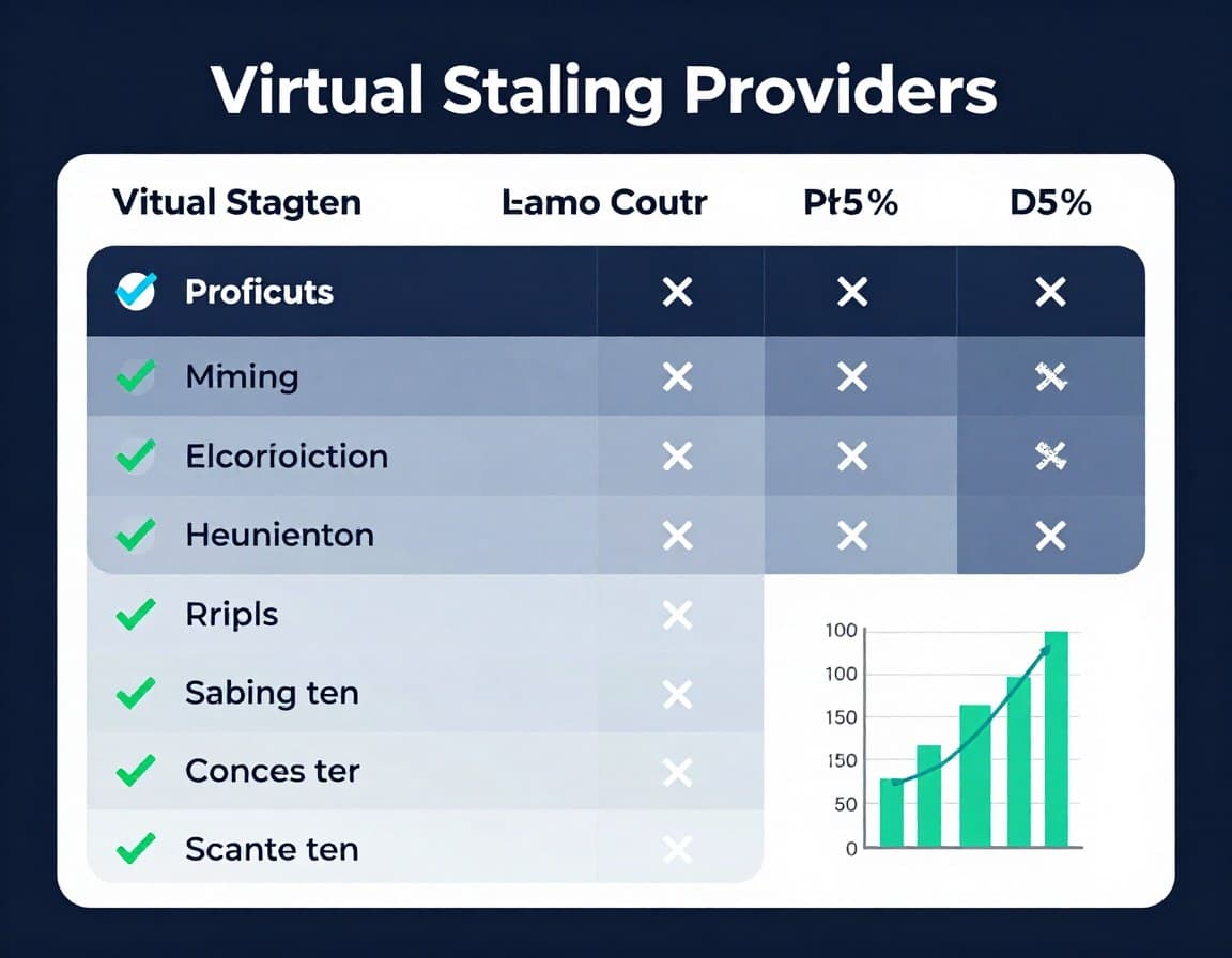 Comparaison visuelle des prestataires de Virtual Staging