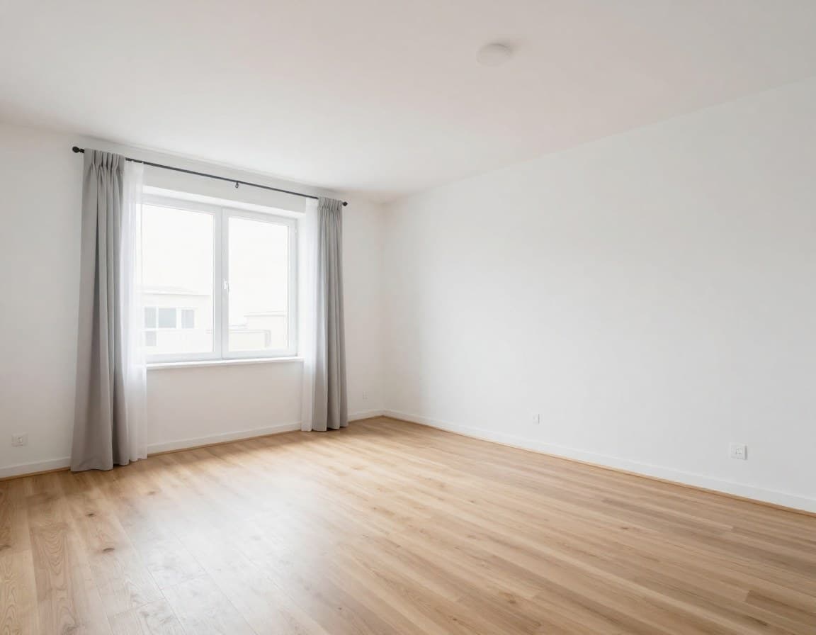 Professionelles Immobilienfoto eines leeren Schlafzimmers — Basis für Virtual Staging