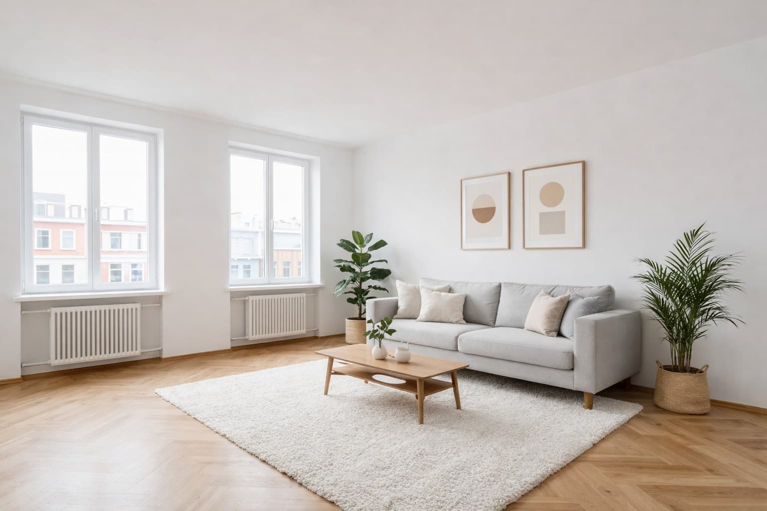 Virtuell eingerichtete Wohnung nach KI-Staging — ImmoStage Ergebnis