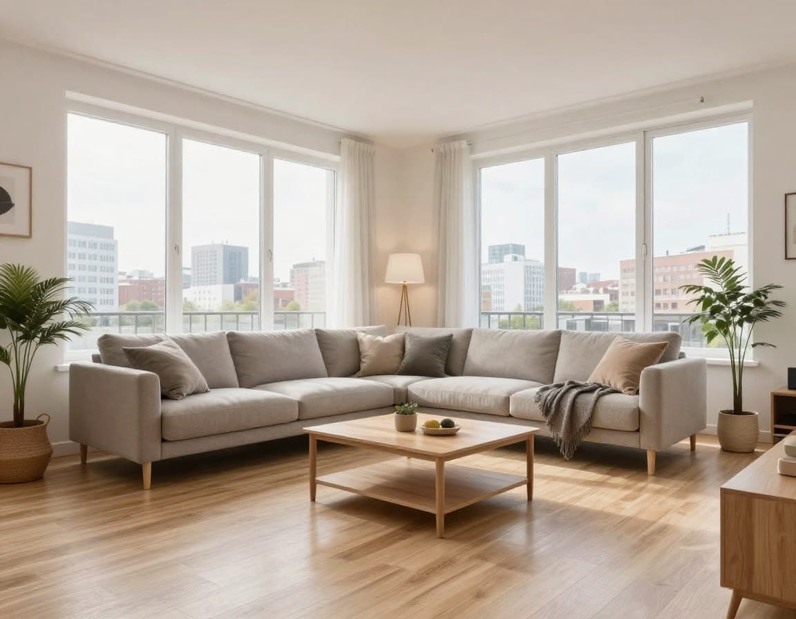 Virtuelles Staging einer europaeischen Wohnung — ImmoStage vs Space Renovator Qualitaetsvergleich