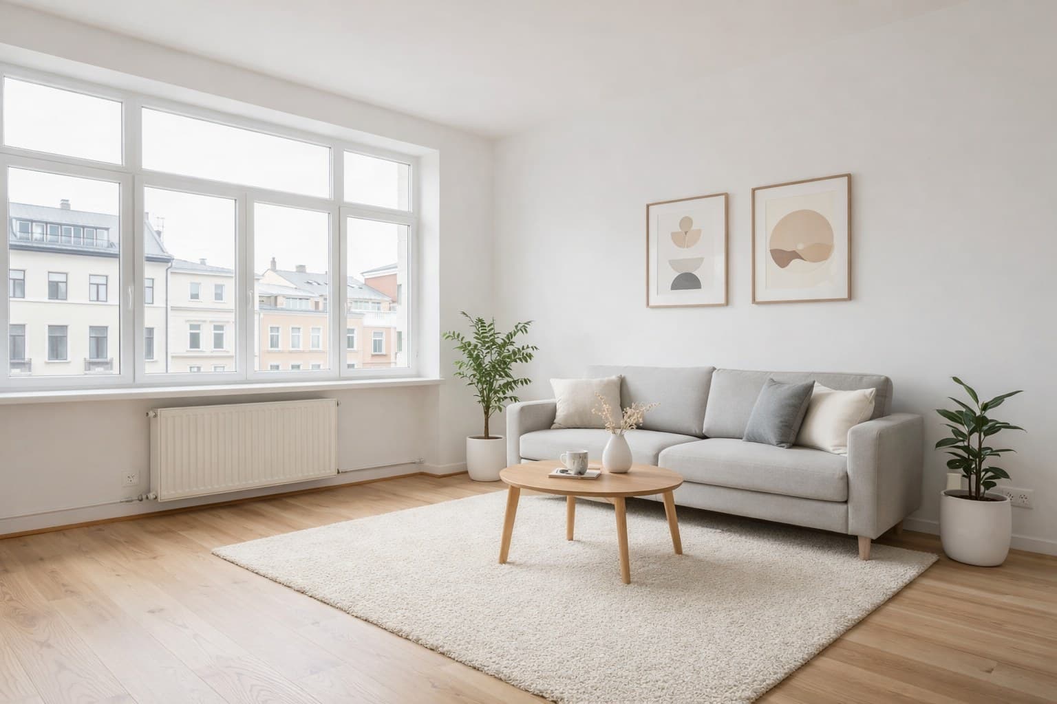 Virtuell eingerichtete Wohnung nach KI-Staging — ImmoStage Ergebnis