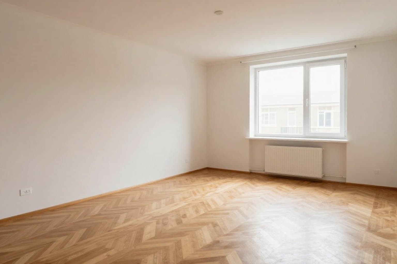 Leerer Raum vor Virtual Staging