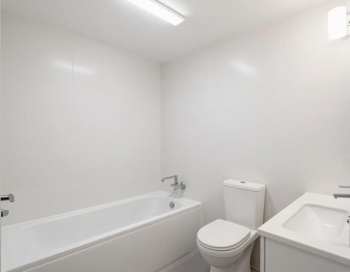 Leeres Badezimmer vor Virtual Staging