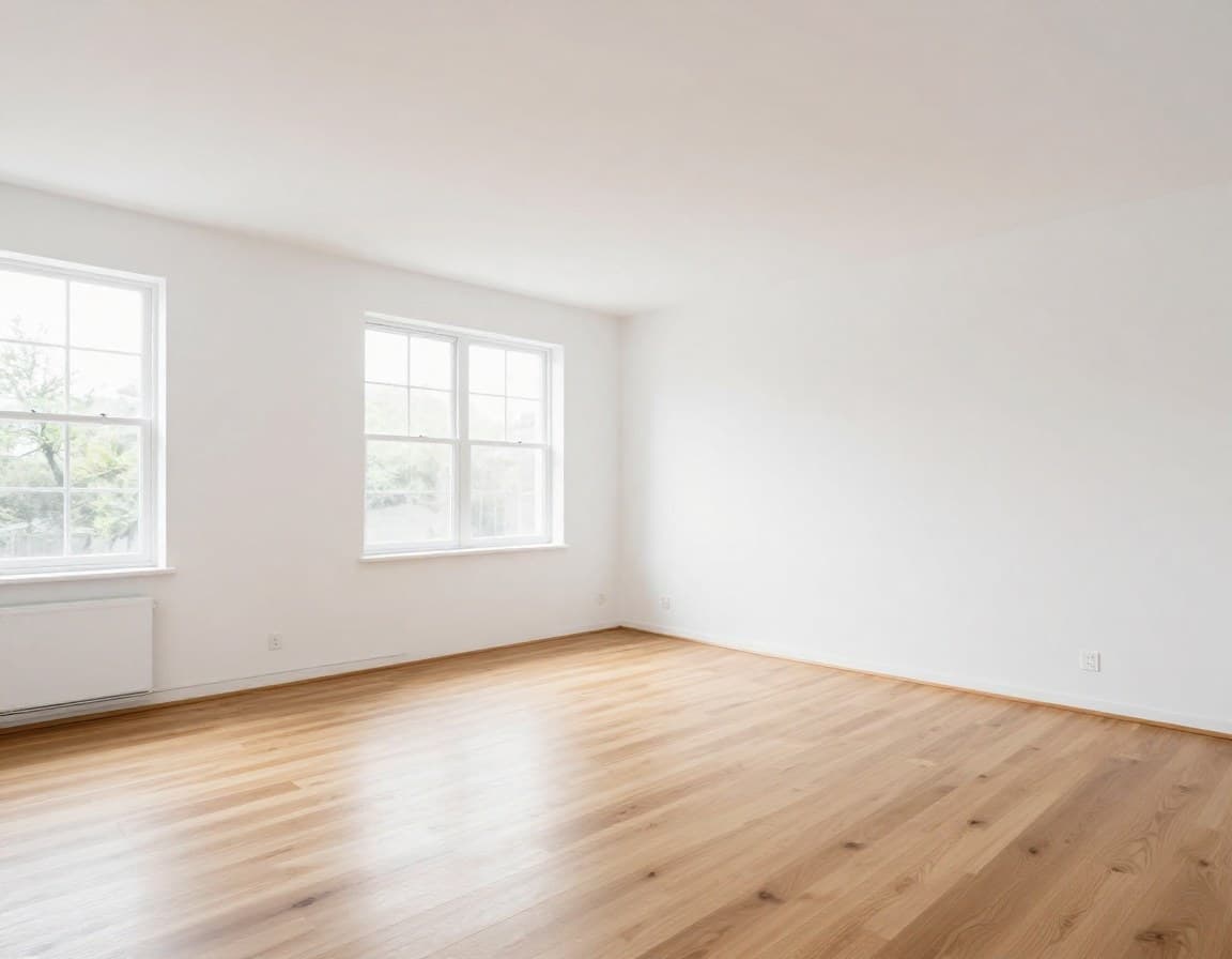 Leerer Raum vor Boho Virtual Staging