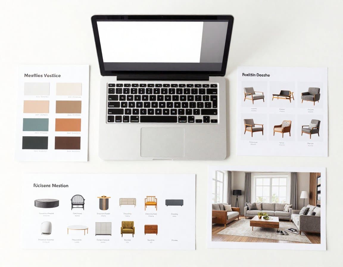 Digitales Home Staging Prozess: Foto hochladen, Stil wählen, fertig