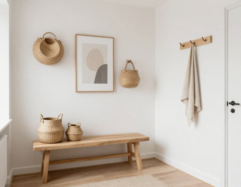 Flur-Staging im skandinavischen Stil mit hellen Tönen