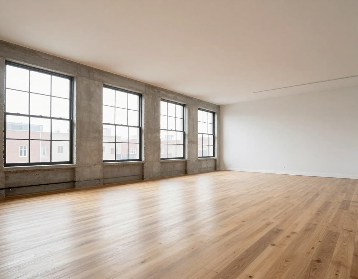 Leerer Raum vor dem KI-Staging