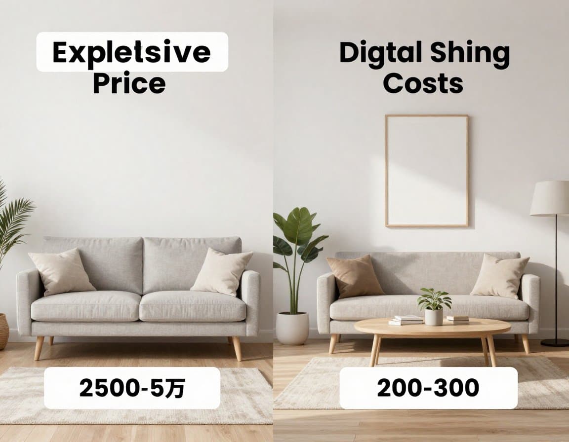 Kostenvergleich Virtual Staging vs. physisches Home Staging Diagramm