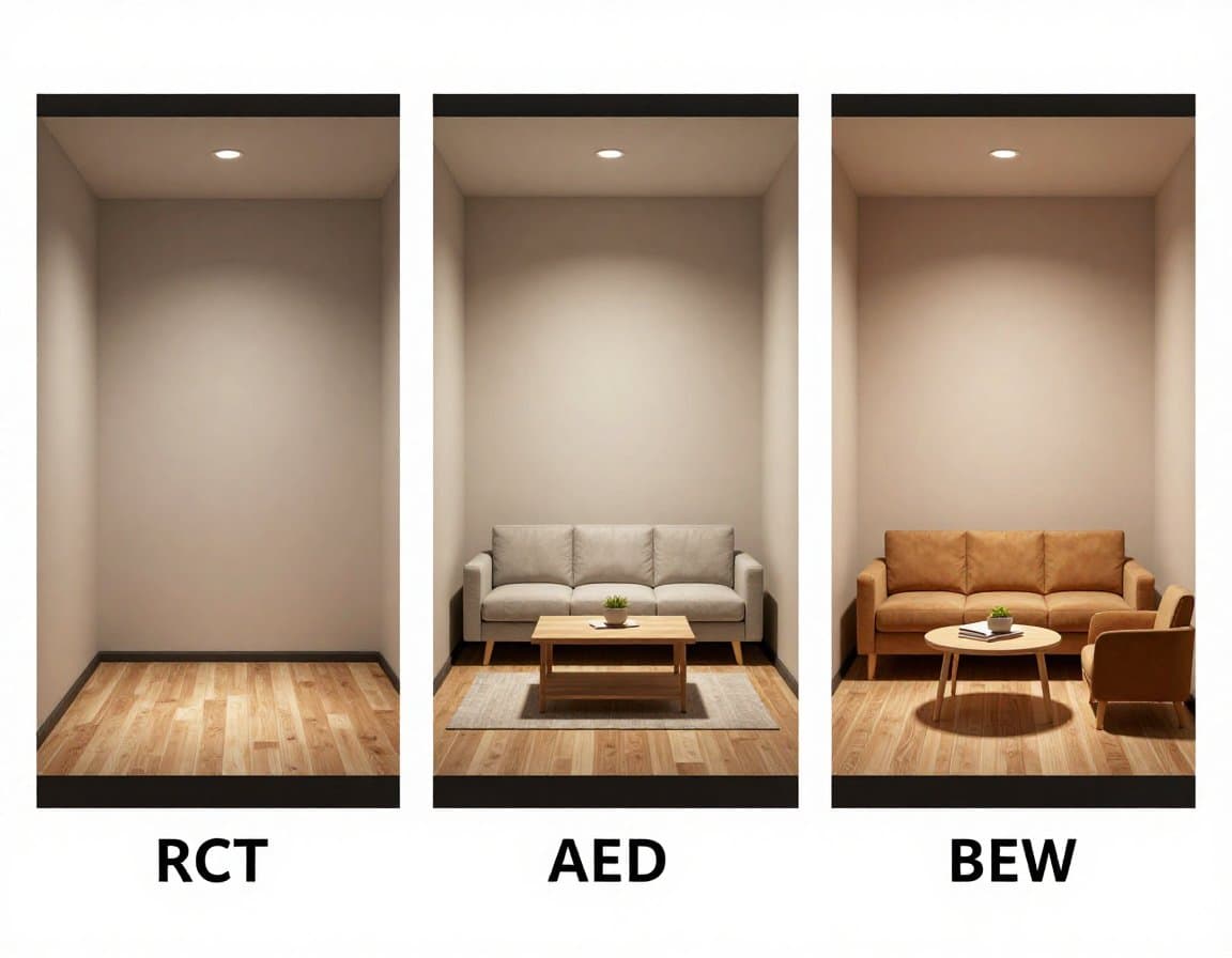 Verschiedene Virtual Staging Optionen im Preisvergleich