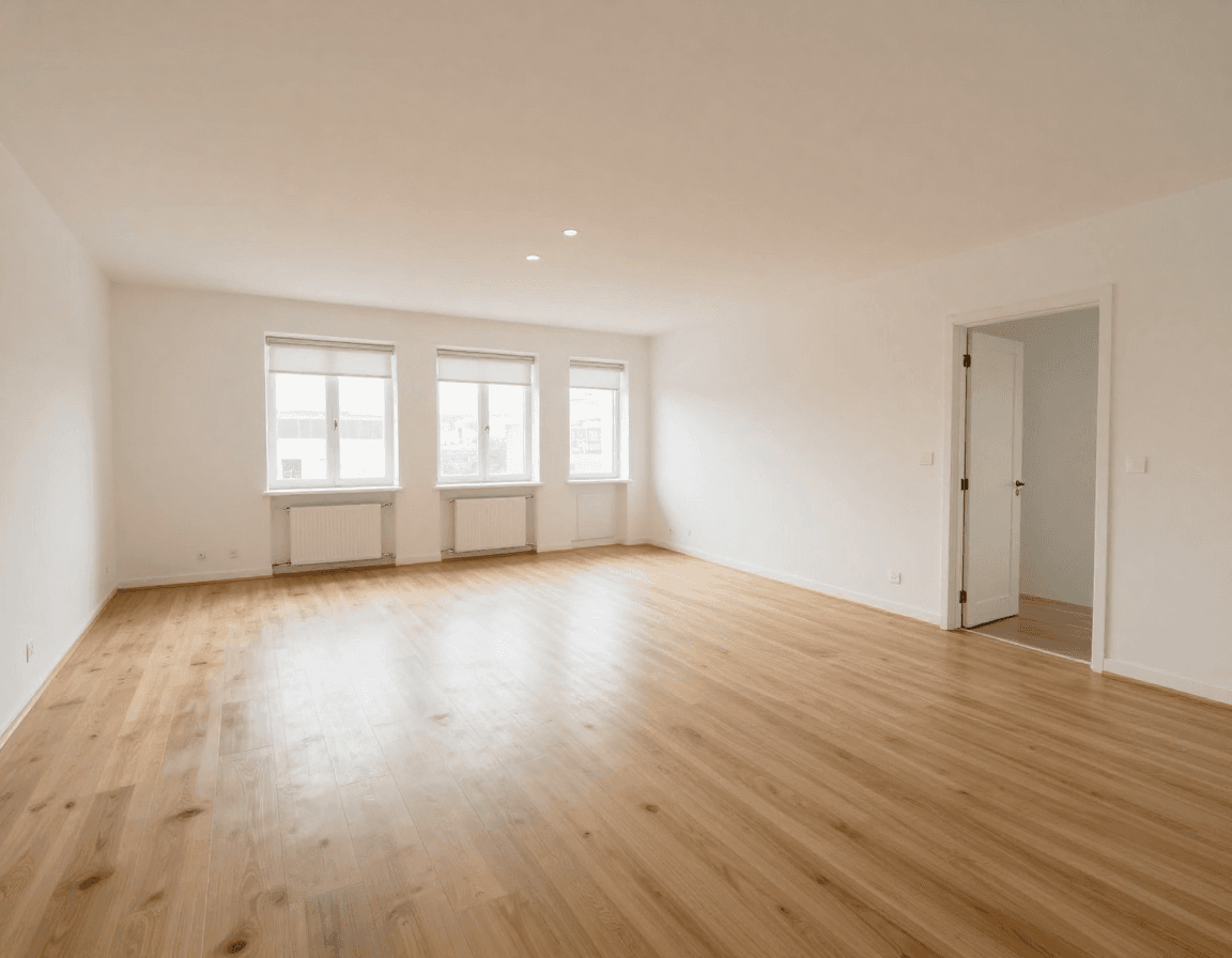 Leerer Raum vor Virtual Staging