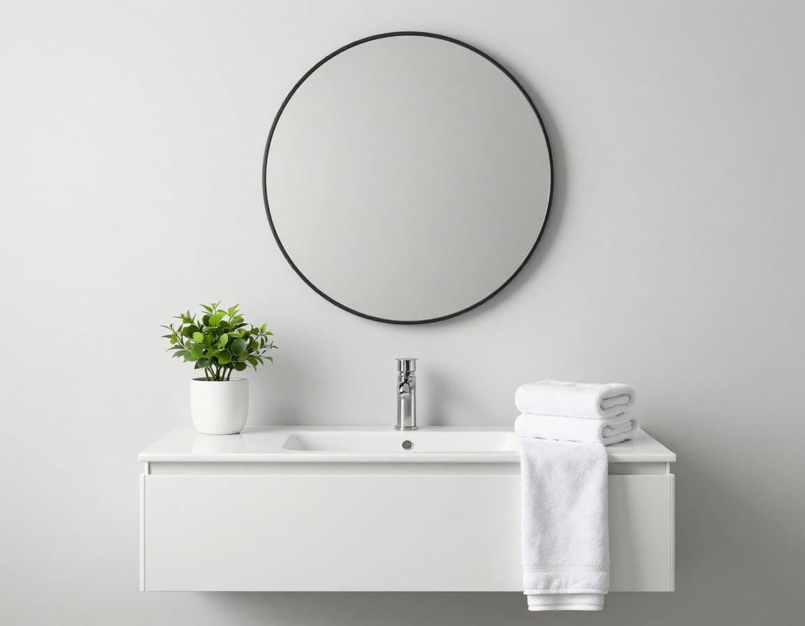 Minimalistisch gestagtes Badezimmer