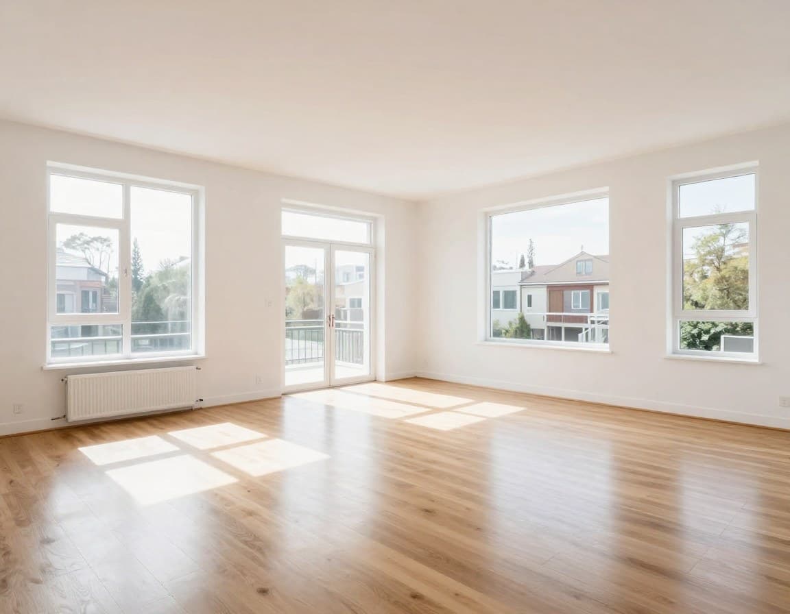 Staging Software: Leerer Raum bereit für virtuelles Staging