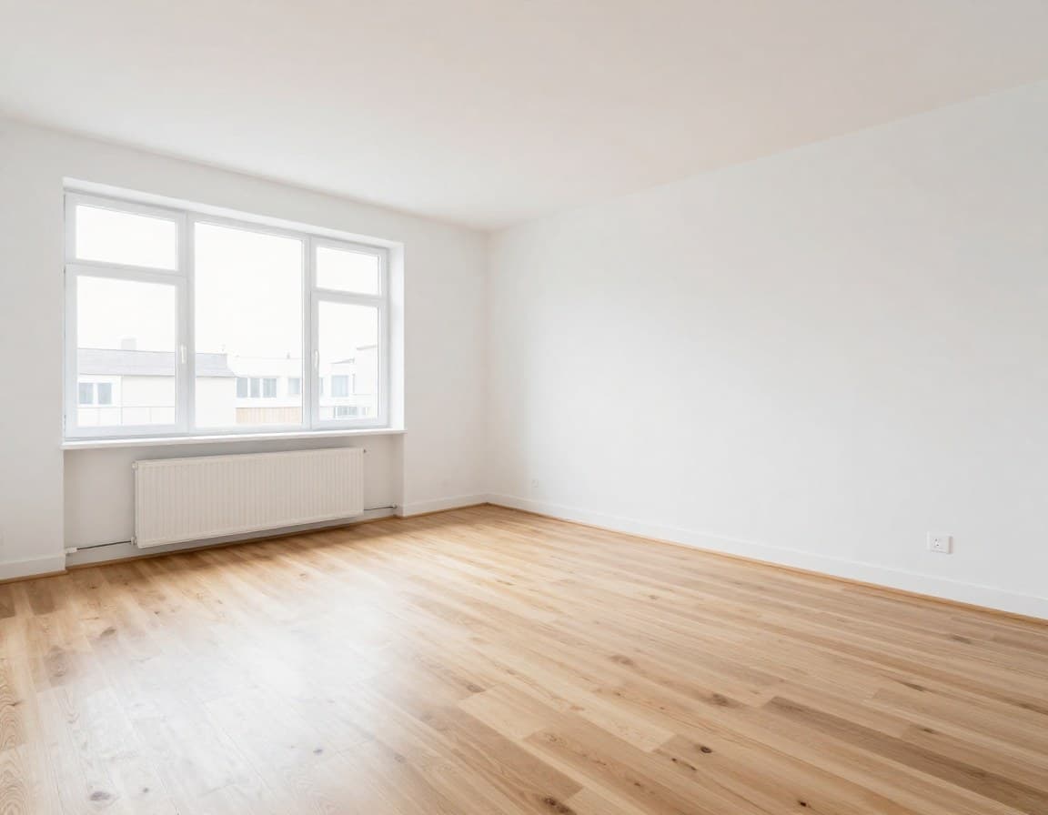 Leerer Raum vor dem Staging mit Software