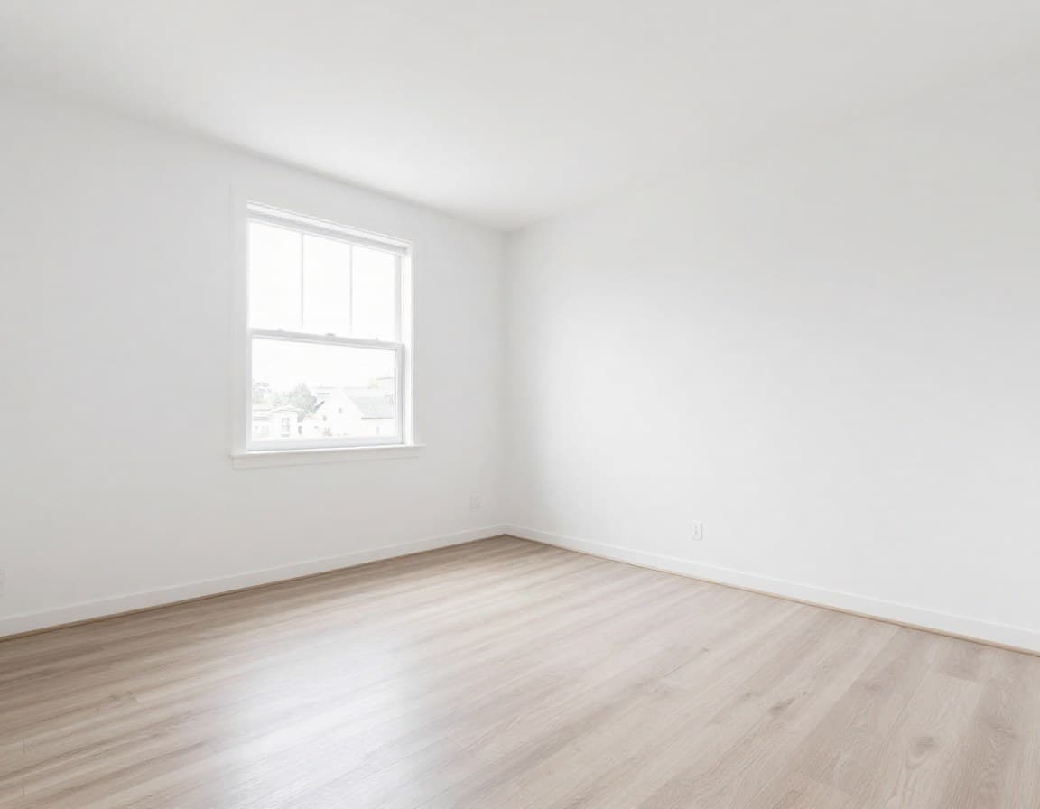 Leerer Raum vor Virtual Staging