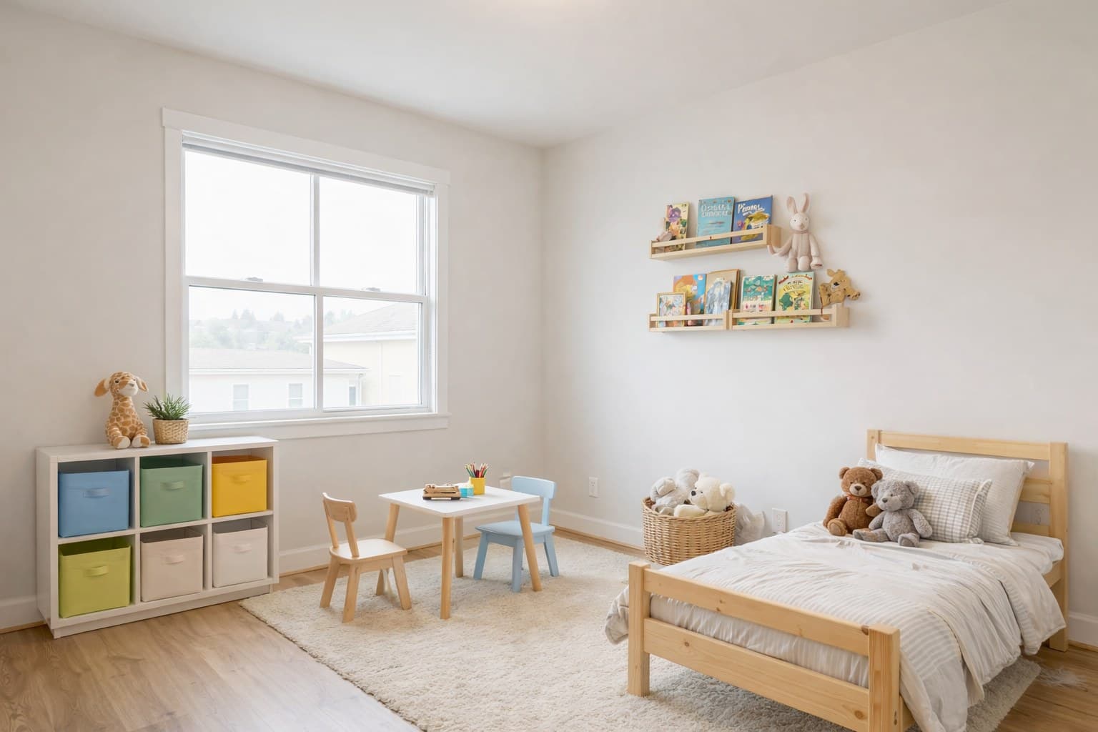 Kinderzimmer nach Skandinavisch Virtual Staging mit KI