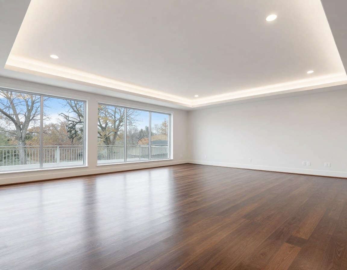 Habitación vacía: Salón antes del virtual staging Moderno